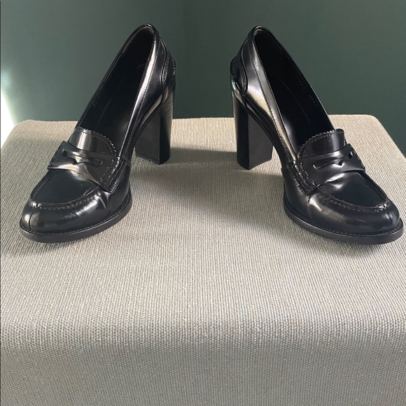 Church’s Trembrey Heel | Black Leather Designer Heels | Size 37 (US 6.5–7) - Picture 1 of 10